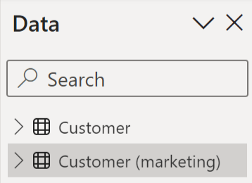 Dialogboks, der gør det muligt at angive deduplikeringsregler, der skal anvendes, når der indlæses fra en semantisk Power BI-model eller Analysis Services-model.