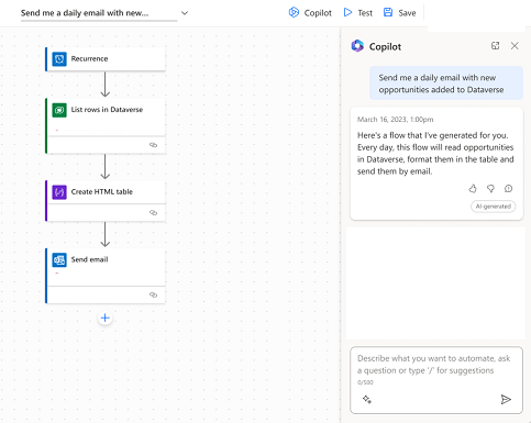 Copilot i Power Automate