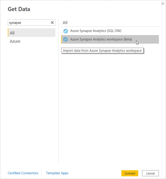 Hent data fra Synapse Workspaces.