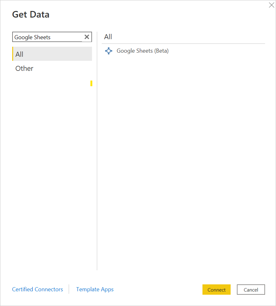 Hent data fra Google Sheets.