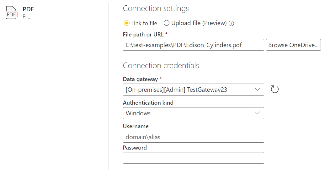 Forbind ionsoplysninger for at få adgang til PDF-filen.