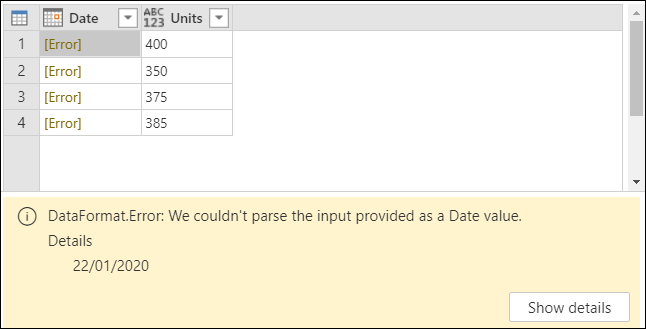 Datatypekonverteringsfejl.