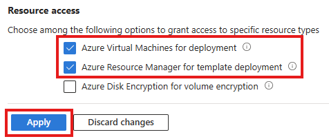 Key Vault access configuration