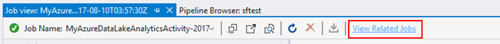View Related Jobs link in Data Lake Analytics Tools