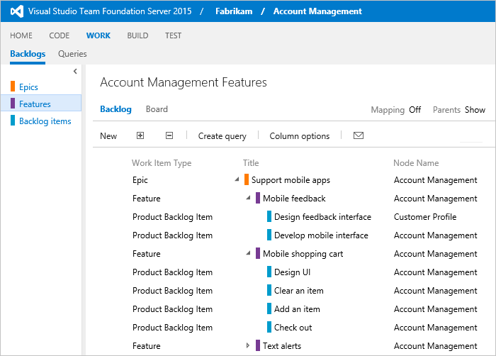 Backlog view-Assign items from a common backlog