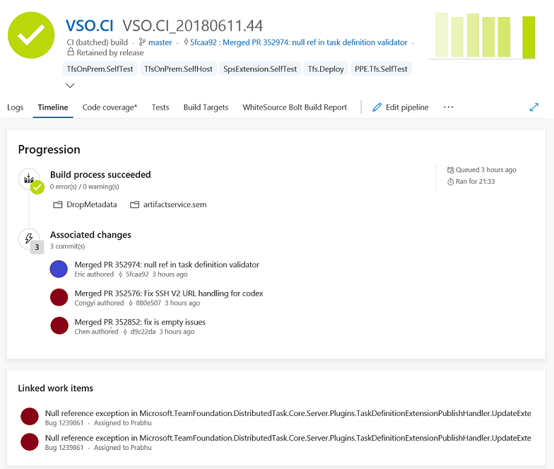 View your build results TFS 2015