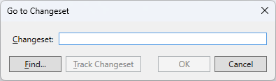 Screenshot of the Go to Changeset dialog box.