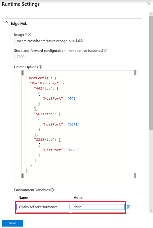 OptimizeForPerformance set to false