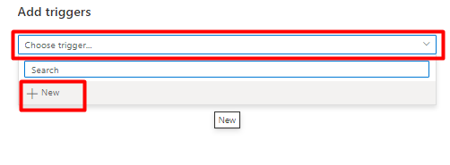 Screenshot showing how to select adding a new trigger for a Pipeline in Data Factory for Snowflake.