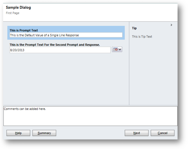 Simpel eksempeldialog i Dynamics CRM