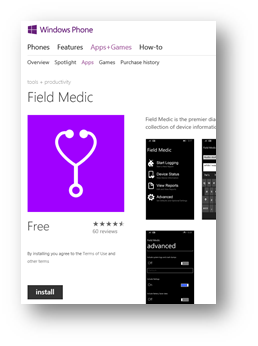 Installer appen Field Medic