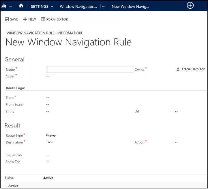 Ny regel for vinduesnavigation