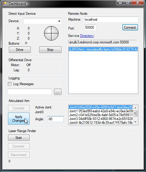 Simulated Articulated Entities Joints List