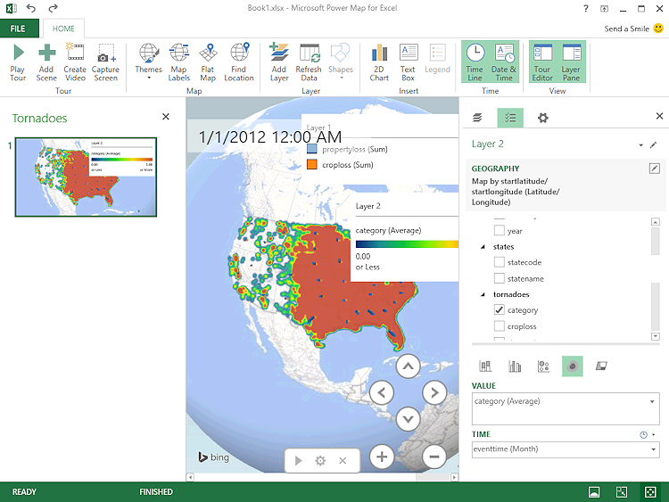 Figure 3 - Designing a Power Map tour