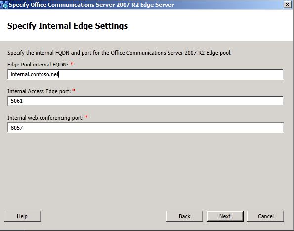 Specify Internal Edge Settings dialog