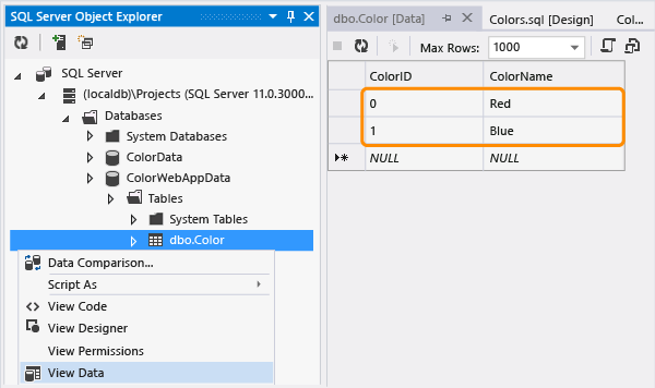 Add data to the fields