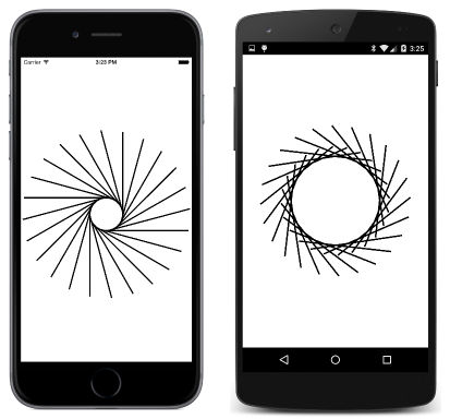 Triple screenshot of Rotating Spokes