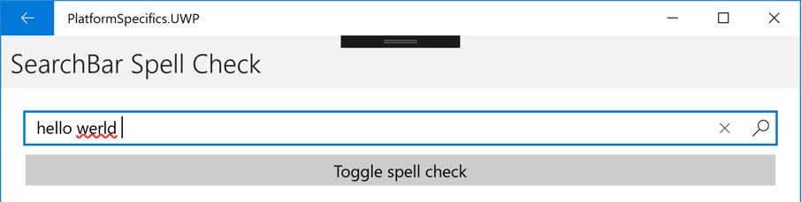 SearchBar spell check platform-specific