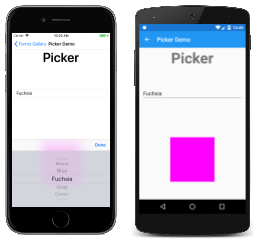 Picker Example