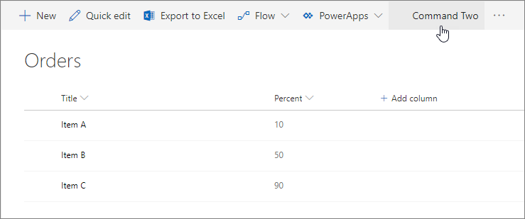 Command Two button visible in the document library toolbar