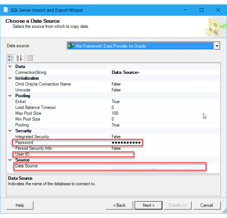 Connect to Oracle with .NET provider