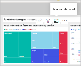 Skærmbillede af feltfokustilstanden Power BI .