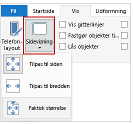 Skærmbillede af knappen 