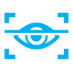 Diagram of an eye being scanned.