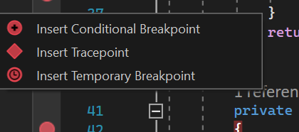 Breakpoint Context Menu