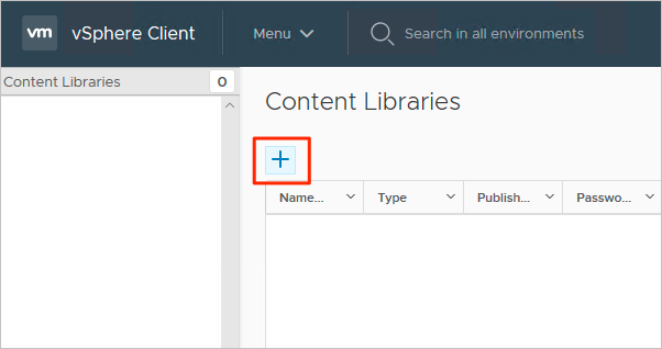 Screenshot: Erstellen einer neuen Inhaltsbibliothek in vSphere.