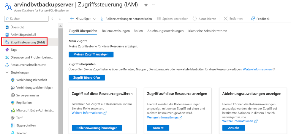 Access Control pane