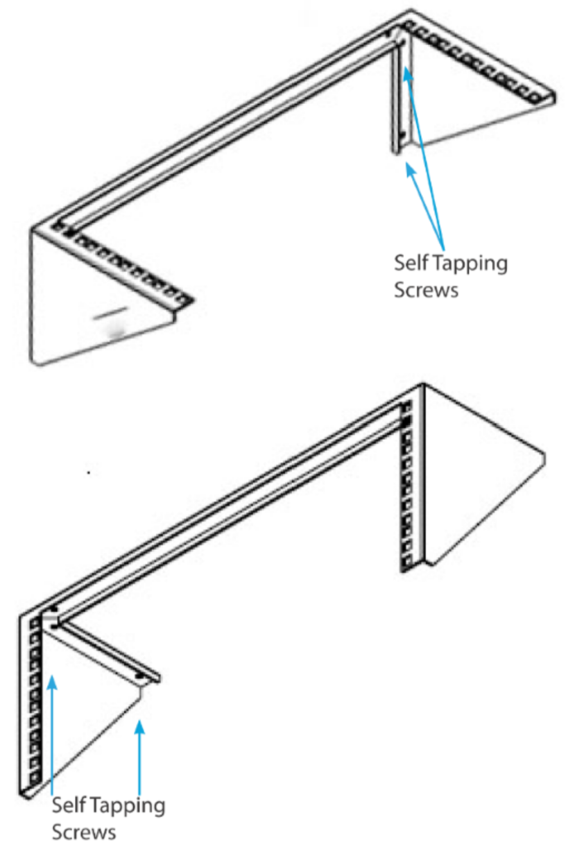 Diagramm mit selbstschneidenden Schrauben.