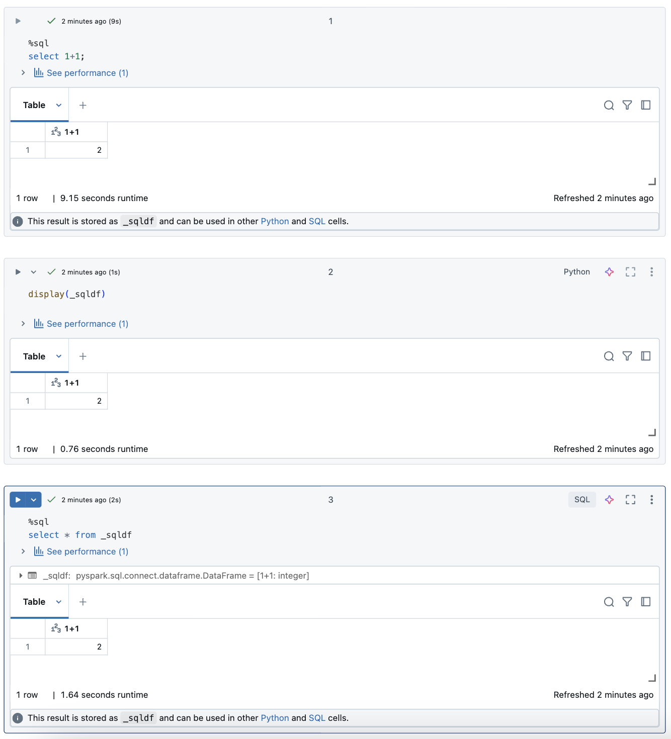 DataFrame der SQL-Ergebnisse