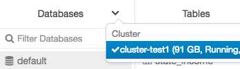 Auswählen eines Clusters