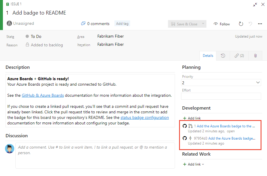 Screenshot: Issueformular für den in GitHub geöffneten Pull Request