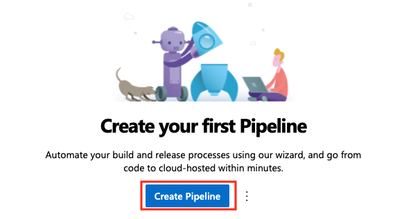 Screenshot der Schaltfläche Neue Pipeline in der Pipeline-Liste.