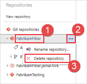 Löschen des Repositorys