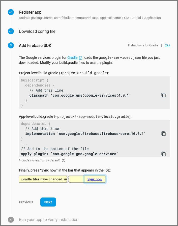 Konfigurationsänderungen an „build.gradle“