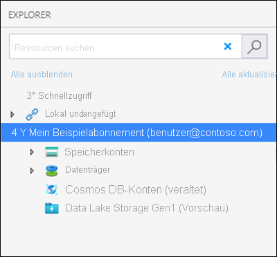 Fenster „Microsoft Azure Storage-Explorer – Verbinden“