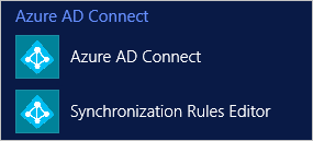 Startmenü mit Synchronisierungsregel-Editor