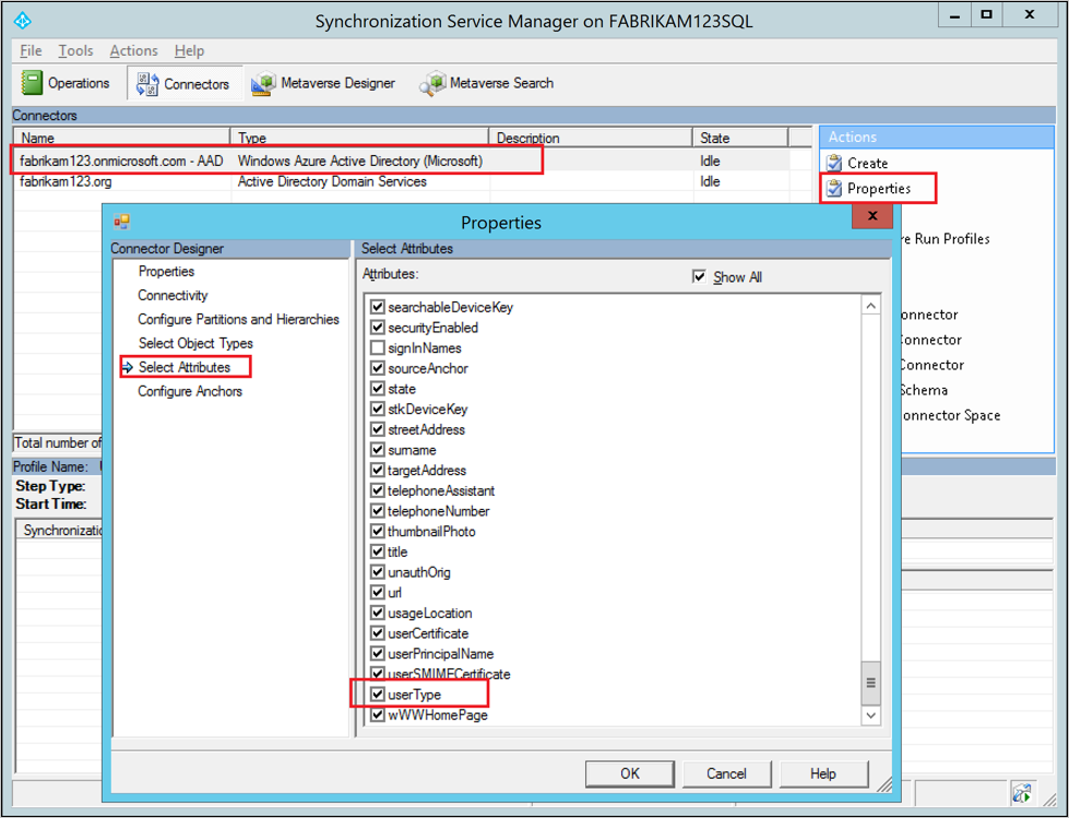 Hinzufügen des Quellattributes zum Microsoft Entra Connector-Schema