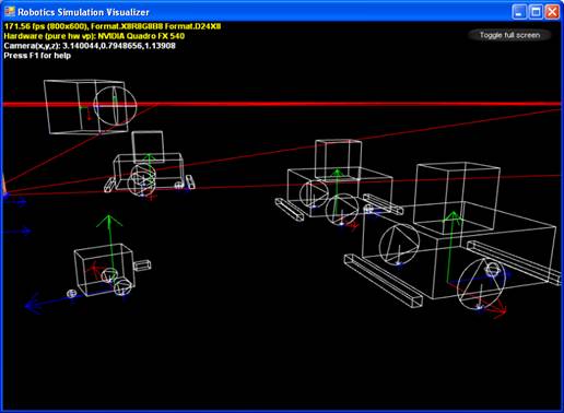 Pioneer3DX and LEGO MINDSTORMS NXT, Physics View