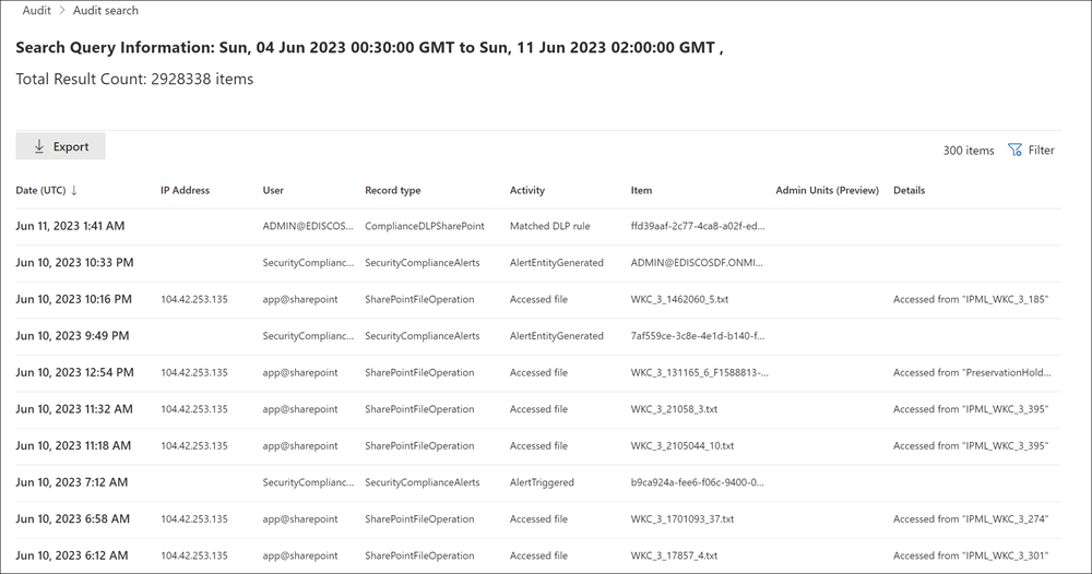 Dashboard des Auftragselements suchen.