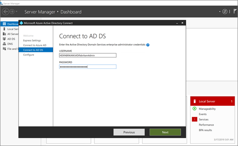 Seite „Mit Active Directory Domain Services verbinden“