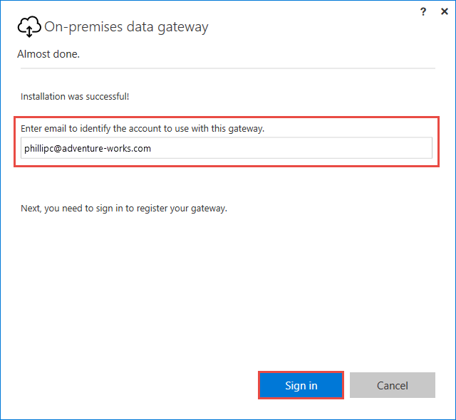 Screenshot: Anmeldung bei Azure