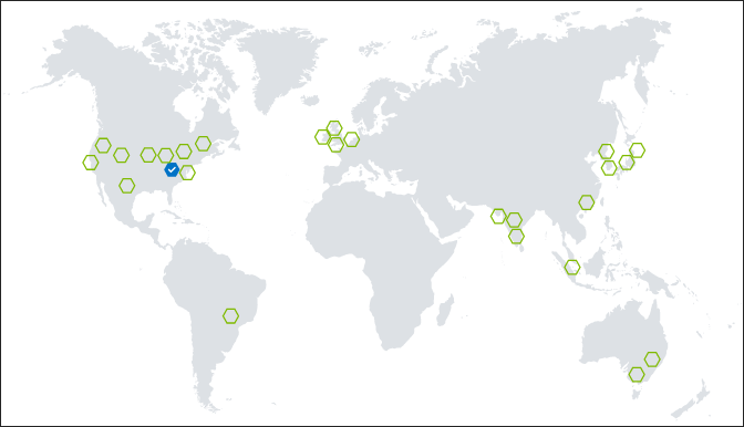 Karte mit Regionen im Azure-Portal