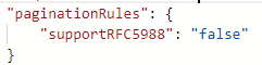 Screenshot, der zeigt, wie die RFC 5988-Einstellung für Beispiel 7 deaktiviert wird.