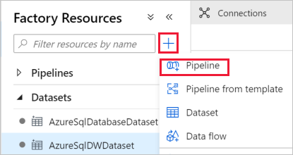 Menü für neue Pipeline