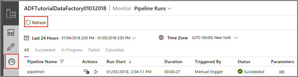 Erfolgreiche Pipelineausführung