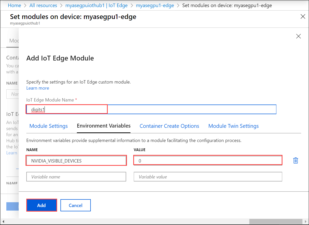 Configure module to use GPU 12